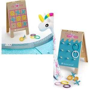 NEW 12pc American Girl Doll 2 in 1 TIC TAC TOE & RING TOSS GAMES Toy Accessories